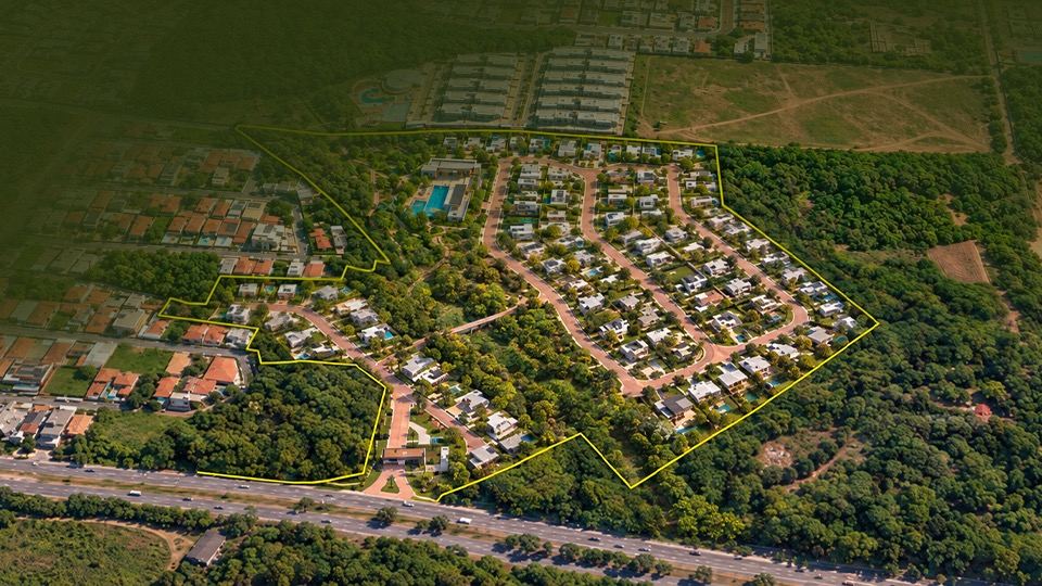 Vista aérea do bairro e do entorno do empreendimento em João Pessoa